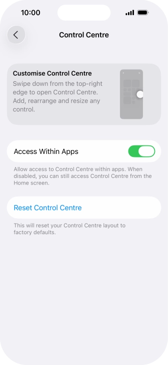 Press the indicator next to 