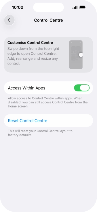 Press the indicator next to 