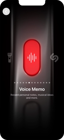 Slide your finger right or left on the screen to select the required function. Slide your finger right or left on the screen to select the required function.