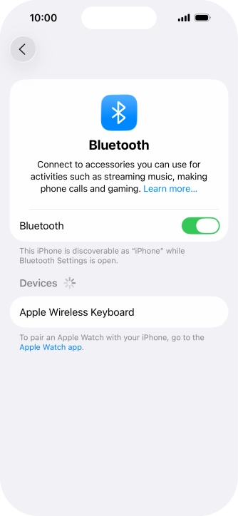 Press the required Bluetooth device and follow the instructions on the screen to pair the device with your phone. Press the required Bluetooth device and follow the instructions on the screen to pair the device with your phone.