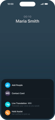 Press Live Translation and follow the instructions on the screen to select the required language settings.