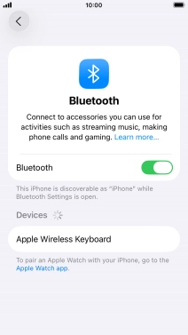 Press the required Bluetooth device and follow the instructions on the screen to pair the device with your phone. Press the required Bluetooth device and follow the instructions on the screen to pair the device with your phone.