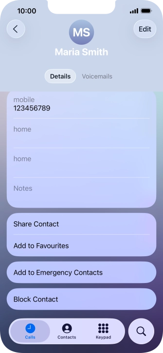 Press Block Contact.