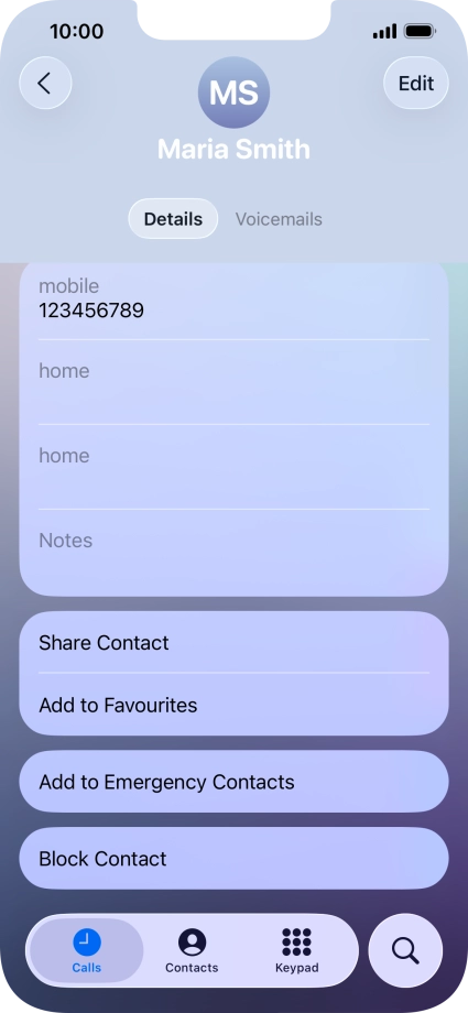 Press Block Contact.