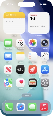 The flight mode icon shows that flight mode is turned on.