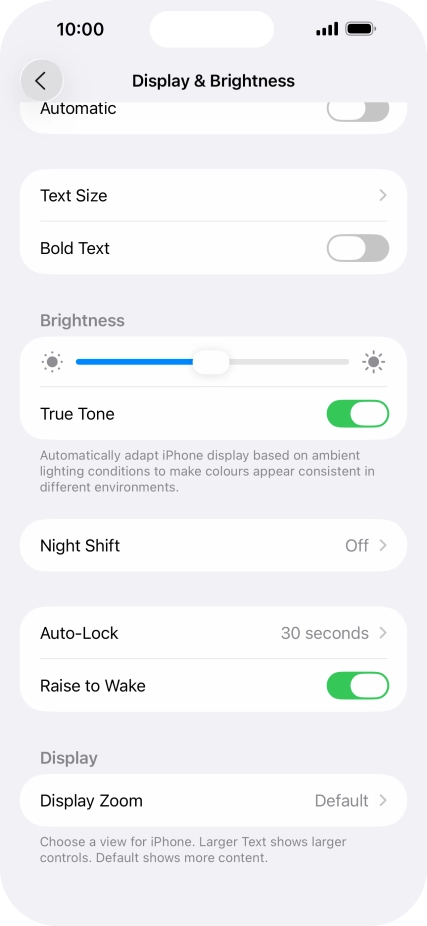 Press the indicator next to 