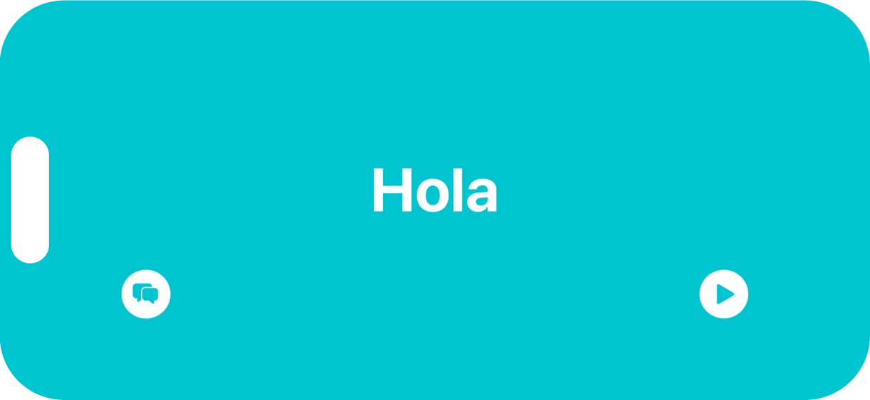 Press the split view icon to go back to display of both languages.