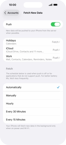 Press the indicator next to 