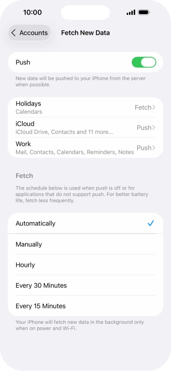 Press the indicator next to 