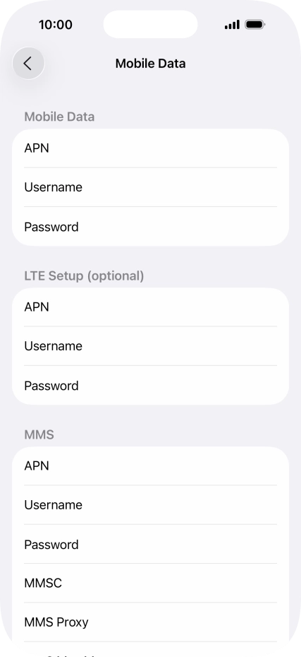 Press APN and key in wap.vodafone.co.uk.