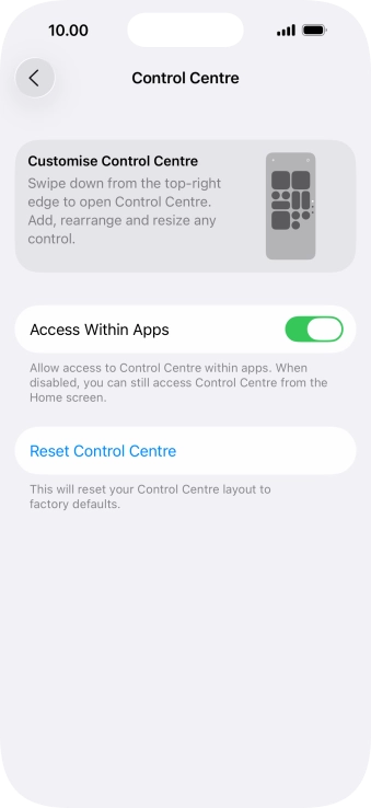 Press the indicator next to 