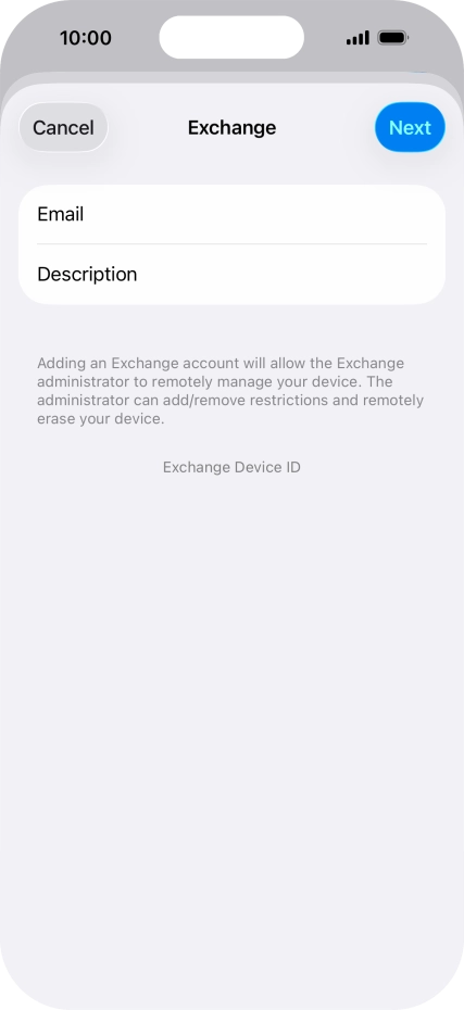 Press Description and key in the required name.