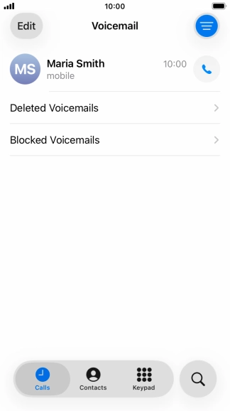 Press the required message.