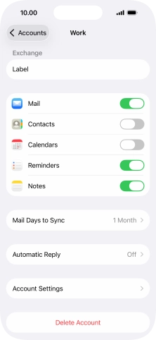 Press Account Settings.