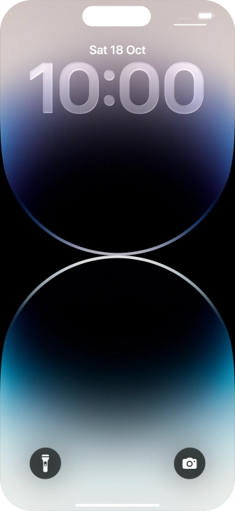 Slide your finger upwards starting from the bottom of the screen.