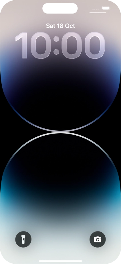 Slide your finger upwards starting from the bottom of the screen.