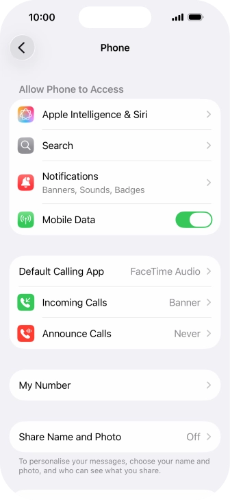 Press Announce Calls.
