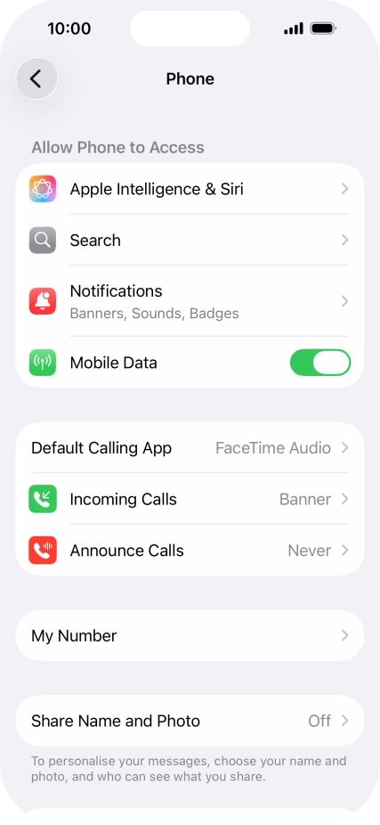 Press Announce Calls.