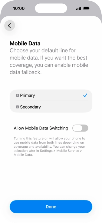 Press the indicator next to 