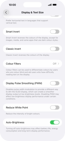 Press the indicator next to 