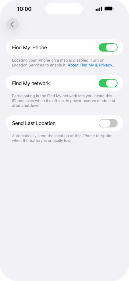 Press the indicator next to Press the indicator next to