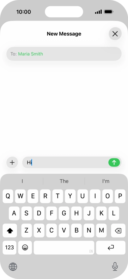 Press the send icon.