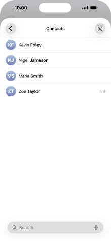 Press the required contact.