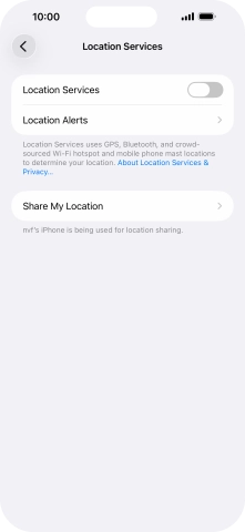 Press the indicator next to 