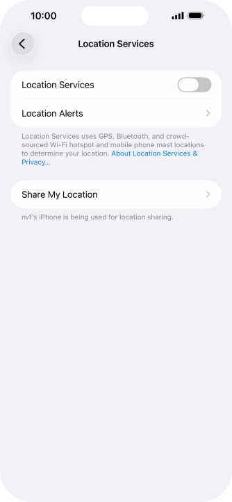 Press the indicator next to 