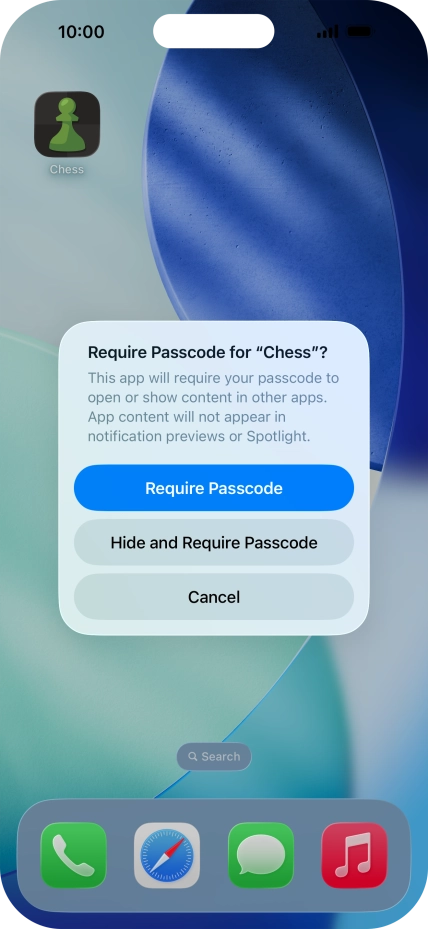 Press Require Passcode.