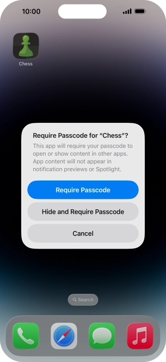 Press Require Passcode.