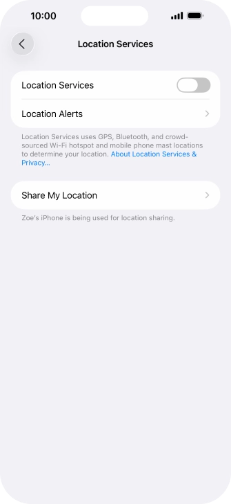 Press the indicator next to 