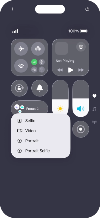 Press and hold the required function to see more actions.
