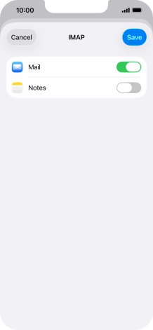 Press Save. Your email account has now been set up. To select more settings for incoming and outgoing server, proceed with the following steps. Press Save. Your email account has now been set up. To select more settings for incoming and outgoing server, proceed with the following steps.
