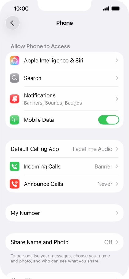 Press Announce Calls.