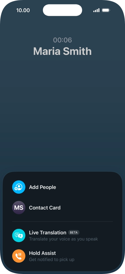Press Live Translation and follow the instructions on the screen to select the required language settings.