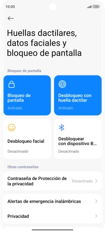 Pulsa Bloqueo de pantalla. Pulsa Bloqueo de pantalla.