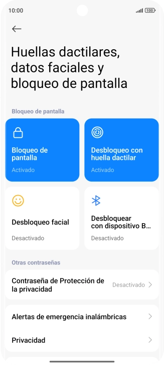 Pulsa Bloqueo de pantalla. Pulsa Bloqueo de pantalla.