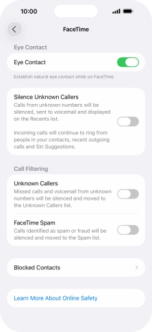 Press the indicator next to 
