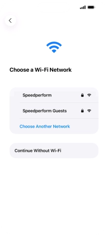 Press the required Wi-Fi network.