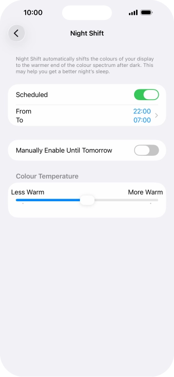 Press the indicator next to 