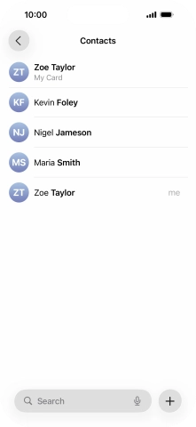Press the new contact icon.