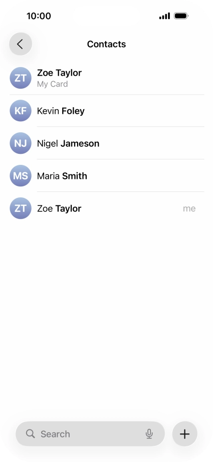 Press the new contact icon.