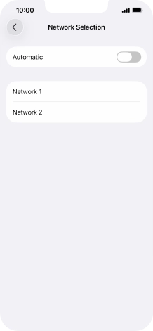 If you turn off the function, press the required network.