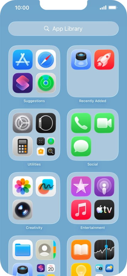 Press the required app.