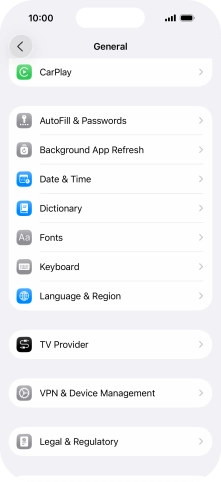 Press Language & Region.