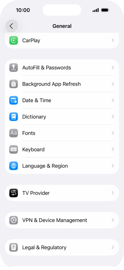 Press Language & Region.