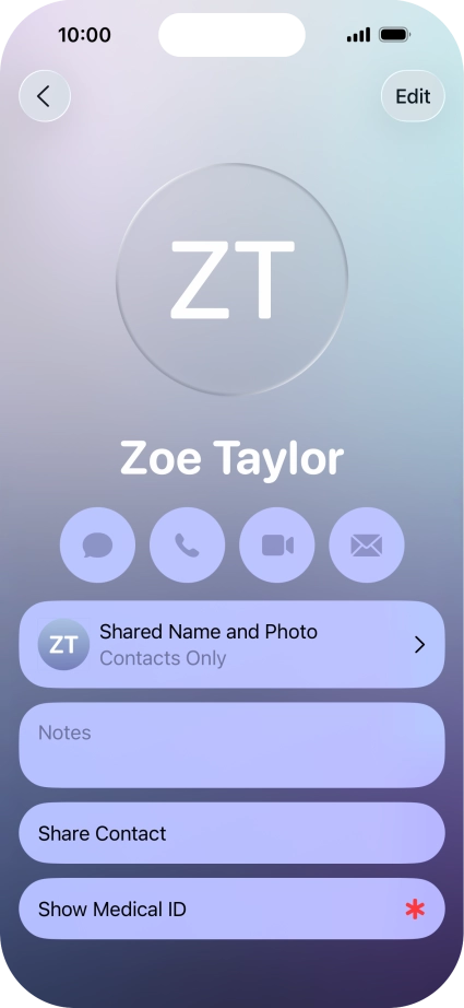 Press Shared Name and Photo. Press Shared Name and Photo.