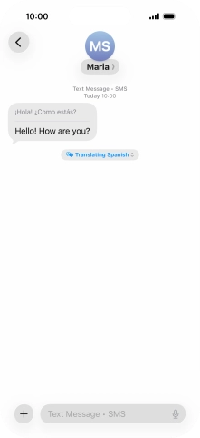 Press Translating ‹language› and follow the instructions on the screen to select language display or exit Live Translation.