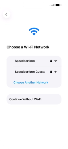 Press the required Wi-Fi network. Press the required Wi-Fi network.
